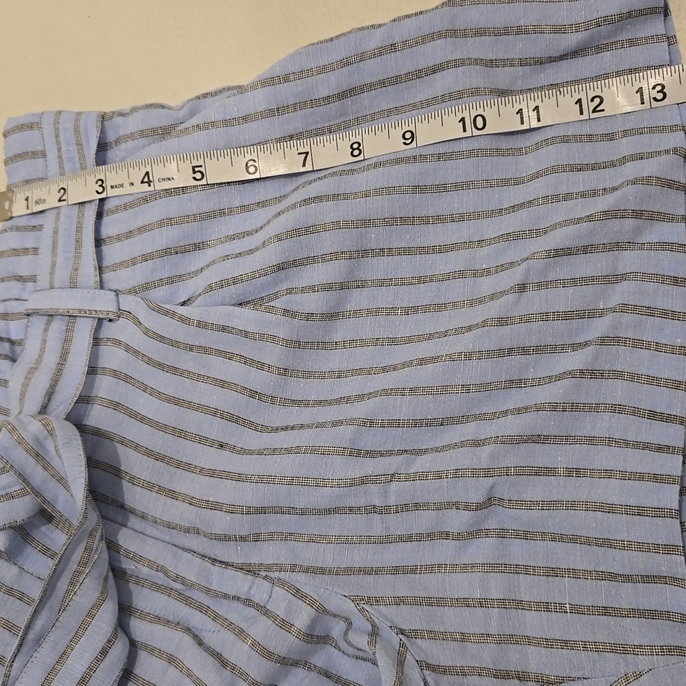 Loft Striped Blue and Grey Women's Shorts - Picture 14 of 15